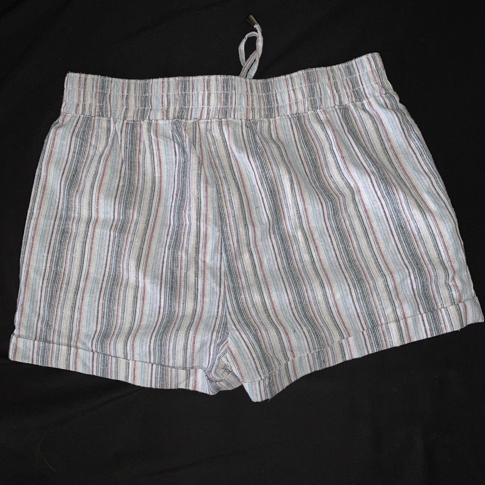 Ci Sono Linen Collection Striped Tie Shorts - Picture 2 of 4